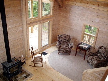 Enormous Cabin Rental Overlooking Spruce Lake in Wilmington, Vermont - Wilmington, Vermont - glamping.directory