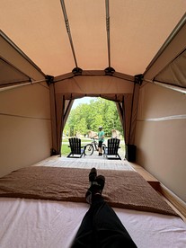 Modern Safari Tent Rental with AC and Trails in Grayson, Kentucky - Grayson, Kentucky - glamping.directory