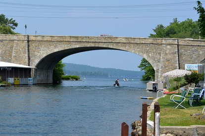 Cozy Four-Person Camping Rental with Channel Views near Portsmouth, New Hampshire - Weirs Beach, New Hampshire - glamping.directory