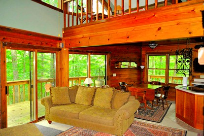 Wooded & Fabulous Brown County Cabin with Hot Tub Near Nashville, IN - Nashville, Indiana - glamping.directory