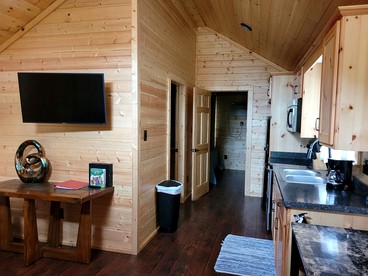 One Bedroom Log Cabin for Family and Pet Friendly Glamping in Pipe Creek, Texas - Pipe Creek, Texas - glamping.directory