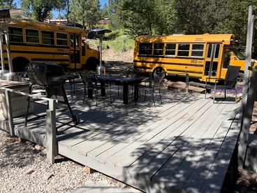 Scenic Skoolie Glamping Retreat, Unique Converted School Buses Near Lincoln National Forest, Mayhill New Mexico - glamping.directory
