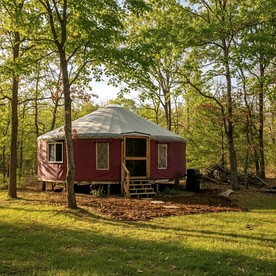 Luxurious Modern Yurt with Stargazing Dome near Pere Marquette River – Baldwin, Michigan - glamping.directory