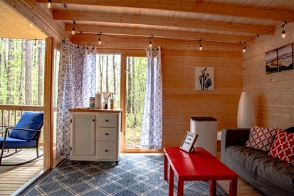 Cozy Scandinavian Cabin with EV Charging on 18-Acre Forest Retreat Near The Caverns & Waterfalls, Coalmont, TN - Coalmont, Tennessee - glamping.directory