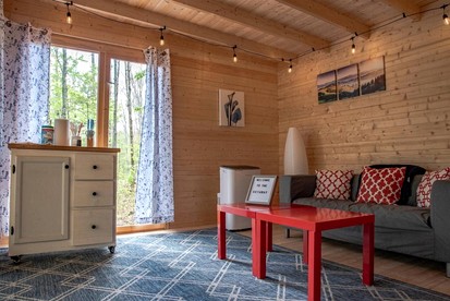 Cozy Scandinavian Cabin with EV Charging on 18-Acre Forest Retreat Near The Caverns & Waterfalls, Coalmont, TN - Coalmont, Tennessee - glamping.directory