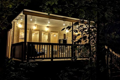 Cozy Scandinavian Cabin with EV Charging on 18-Acre Forest Retreat Near The Caverns & Waterfalls, Coalmont, TN - Coalmont, Tennessee - glamping.directory