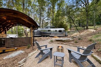 Glamping Getaway in Pisgah Forest in this Lovely Airstream Rental in North Carolina - Pisgah Forest, North Carolina - glamping.directory