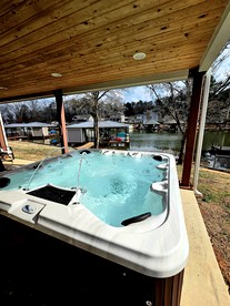 Stunning Modern Lakehouse with Private Boat Dock in Norwood, North Carolina - Norwood, North Carolina - glamping.directory