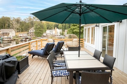 Stunning Modern Lakehouse with Private Boat Dock in Norwood, North Carolina - Norwood, North Carolina - glamping.directory