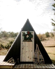 A-Frame Serenity: Tiny Cabin with Panoramic Scenery in Michigan's Tranquil Setting - Boyne Falls, Michigan - glamping.directory