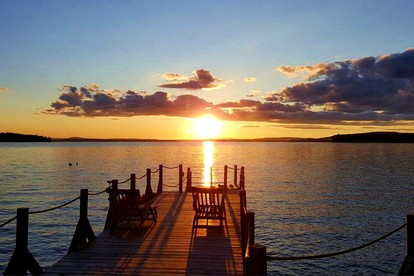 Rustic Luxury Retreat with Panoramic Lake & Mountain Views in Beaver Cove, Maine - Beaver Cove, Maine - glamping.directory