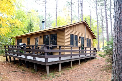 Inviting Lakeview Cabin with Wrap-Around Deck & Rock Fireplace Near Birch Lake, Babbitt, Minnesota - Babbitt, Minnesota - glamping.directory