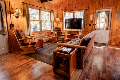 Inviting Lakeview Cabin with Wrap-Around Deck & Rock Fireplace Near Birch Lake, Babbitt, Minnesota - Babbitt, Minnesota - glamping.directory