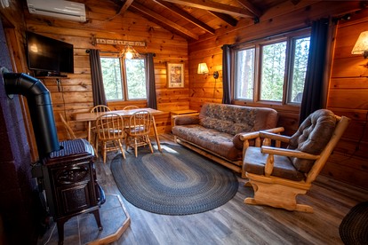 Inviting Lakeview Cabin with Wrap-Around Deck & Rock Fireplace Near Birch Lake, Babbitt, Minnesota - Babbitt, Minnesota - glamping.directory
