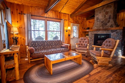 Inviting Lakeview Cabin with Wrap-Around Deck & Rock Fireplace Near Birch Lake, Babbitt, Minnesota - Babbitt, Minnesota - glamping.directory