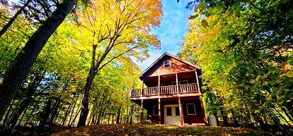 Dreamy Lofted Cabin with Direct Lake Access in Maine - glamping.directory