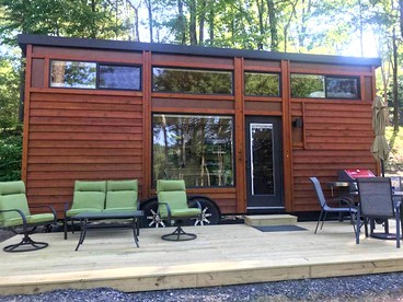 Beautiful Tiny House Getaway with Pool Access near Catskill, New York - glamping.directory