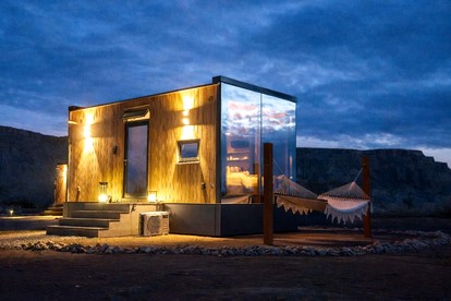 Secluded Desert Retreat with Mirrored Glass & Scenic Views | Near Torrey, Utah - glamping.directory