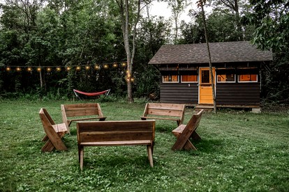 Three Cozy Historic Scout Cabins with Fire Pit, BBQ, and Hammocks for a Memorable Family Adventure in Troy, Wisconsin - East Troy, Wisconsin - glamping.directory
