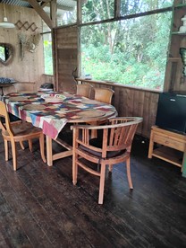 Secluded Cabin with Private Deck Overlooking Organic Garden in Pahoa, Hawaii - Pahoa, Hawaii - glamping.directory