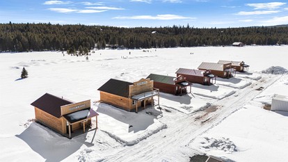 Impressive Old West Cabin with Fireplace in Island Park, Idaho - Island Park, Idaho - glamping.directory