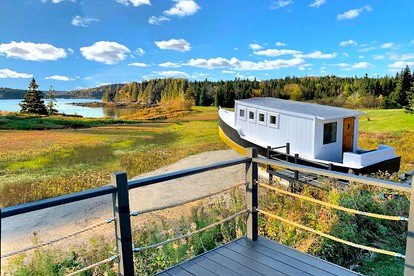 Pet-Friendly Cottage and Refurbished Boat Lounge with Ocean Views in Machiasport, Maine - glamping.directory