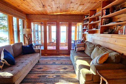 Adorable Water Cabin with Dock and Modern Interior in Maine - Greenville, Maine - glamping.directory