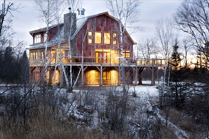 Impressive Luxury Barn Rental with Modern Features Set on Lake Superior, Wisconsin - glamping.directory