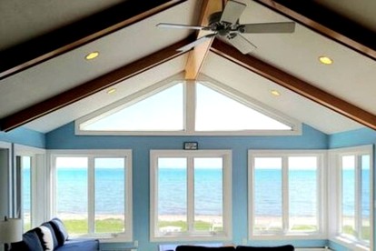 Beautiful Lakefront Cottage with Fire Pit in St. Ignace, Michigan - St. Ignace, Michigan - glamping.directory