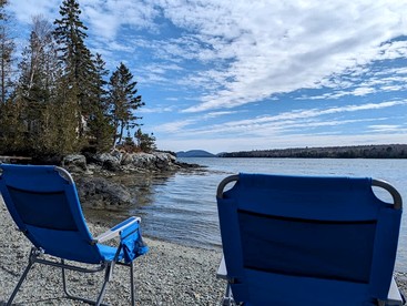 Rustic Waterfront Beach House with Private Beach, Fire Pit & Dock, Near Bar Harbor in Hancock, Maine - Hancock, Maine - glamping.directory