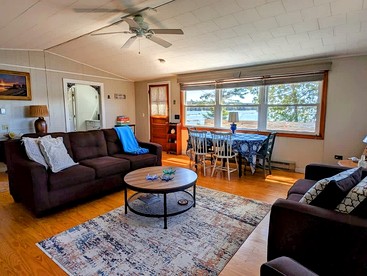 Rustic Waterfront Beach House with Private Beach, Fire Pit & Dock, Near Bar Harbor in Hancock, Maine - Hancock, Maine - glamping.directory