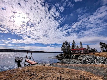 Rustic Waterfront Beach House with Private Beach, Fire Pit & Dock, Near Bar Harbor in Hancock, Maine - Hancock, Maine - glamping.directory