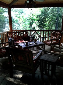 Elegantly Rustic Cabin on Secluded Island near Lake Placid on Saranac Lake, New York - Saranac Lake, New York - glamping.directory