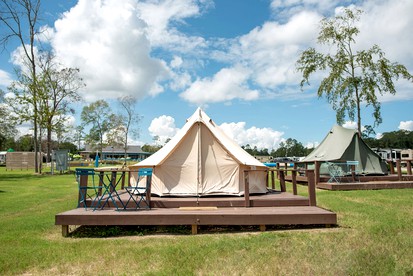 Bohemian Bell Tent for Lake Glamping near Houston - glamping.directory