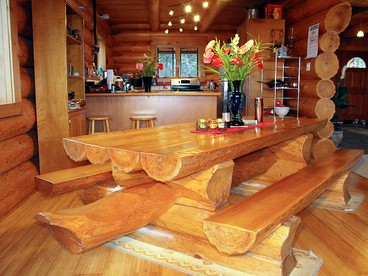 Unique Getaway at Rustic Log Cabin Bed and Breakfast in Hawaiian Acres, Hawaii - Keaau, Hawaii - glamping.directory
