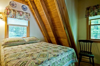 A-Frame Cabin Rental Set Alongside Sebago Lake on Frye Island, Maine - Frye Island, Maine - glamping.directory