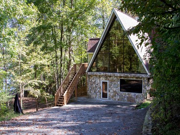 Stunning Lakefront Cabin with a Pool Table in Gainesville, Georgia - glamping.directory
