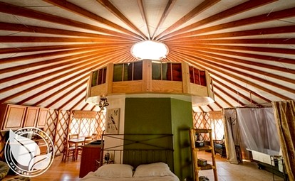 Fully-Outfitted Yurt with a Clawfoot Tub on the Trinity River, Northern California - Big Flat, California - glamping.directory