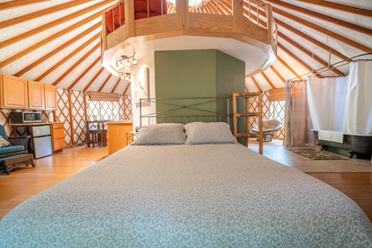 Fully-Outfitted Yurt with a Clawfoot Tub on the Trinity River, Northern California - Big Flat, California - glamping.directory