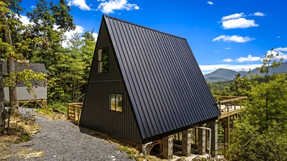 Modern A-Frame Cabin with Breathtaking Views of the Smoky Mountains, Perfect for Families or Groups - Hartford, Tennessee - glamping.directory