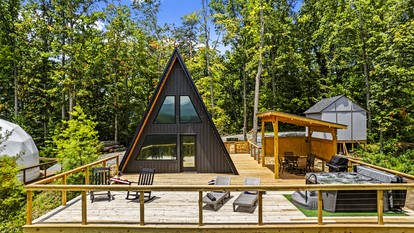 Modern A-Frame Cabin with Breathtaking Views of the Smoky Mountains, Perfect for Families or Groups - glamping.directory