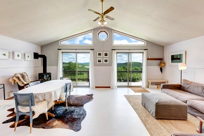 Peaceful Cabin Retreat with Mountain Views & Private Acreage in Hamden, New York - Hamden, New York - glamping.directory