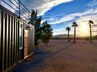 Shipping Container Home with Cowboy Pool in Joshua Tree, CA - Joshua Tree, California - glamping.directory