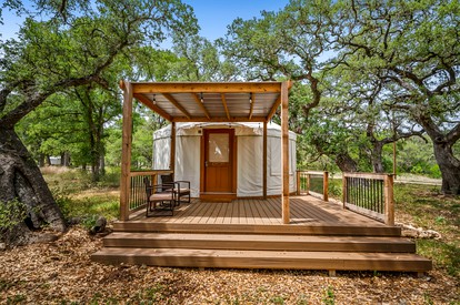 Gorgeous Texas Yurt in Gruene near the Banks of Canyon Lake - New Braunfels, Texas - glamping.directory