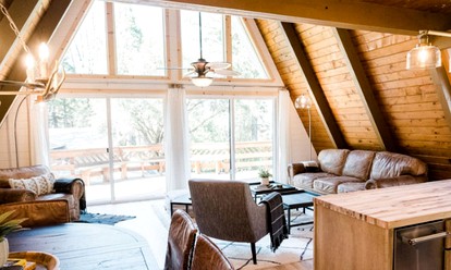 Dreamy A-Frame Cabin Rental near Yosemite and Bass Lake for a Family Getaway in California - Bass Lake, California - glamping.directory