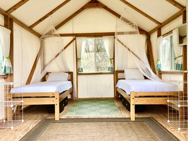 Tented Cabin in Manchester, Michigan, Perfect for a Yoga Retreat - Manchester, Michigan - glamping.directory