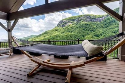 Mountain Hideaway with Waterfall Views & Relaxing Hammocks in Chimney Rock, North Carolina - Chimney Rock, North Carolina - glamping.directory