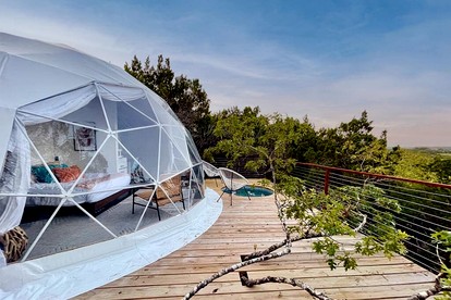 Marble Falls Glamping Dome for Romantic Getaways near Austin - Marble Falls, Texas - glamping.directory
