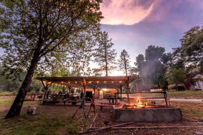 Cabin Camping Rental with Private Pond in Mendocino County, California - Laytonville, California - glamping.directory