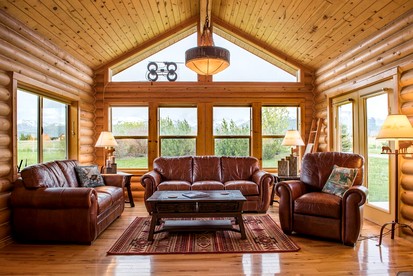 Secluded Mountain-View Cabin with Cross-Country Trails Near Scenic Lakes in Idaho - Driggs, Idaho - glamping.directory